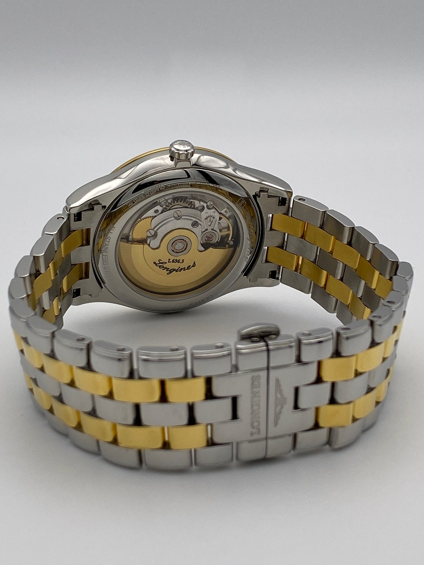 Longines Flagship White, Steel & Yellow Gold Men's Watch - L4.899.3.22.7