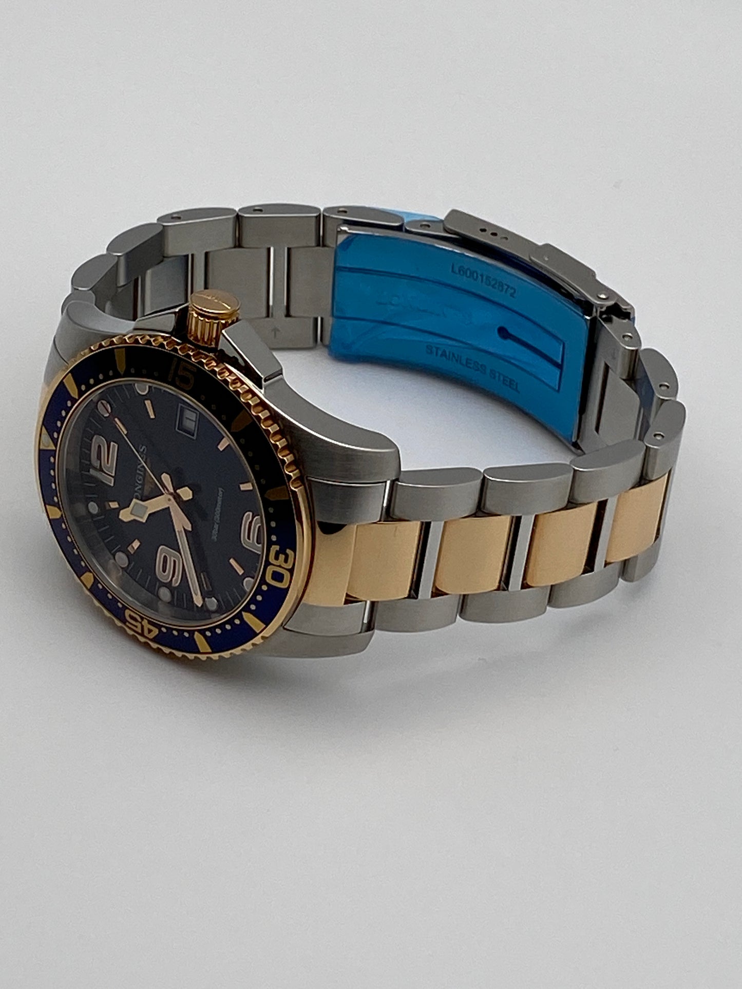 Longines Hydroconquest, Two-Tone Rose Gold & Steel Blue Dial Watch (L37403987)