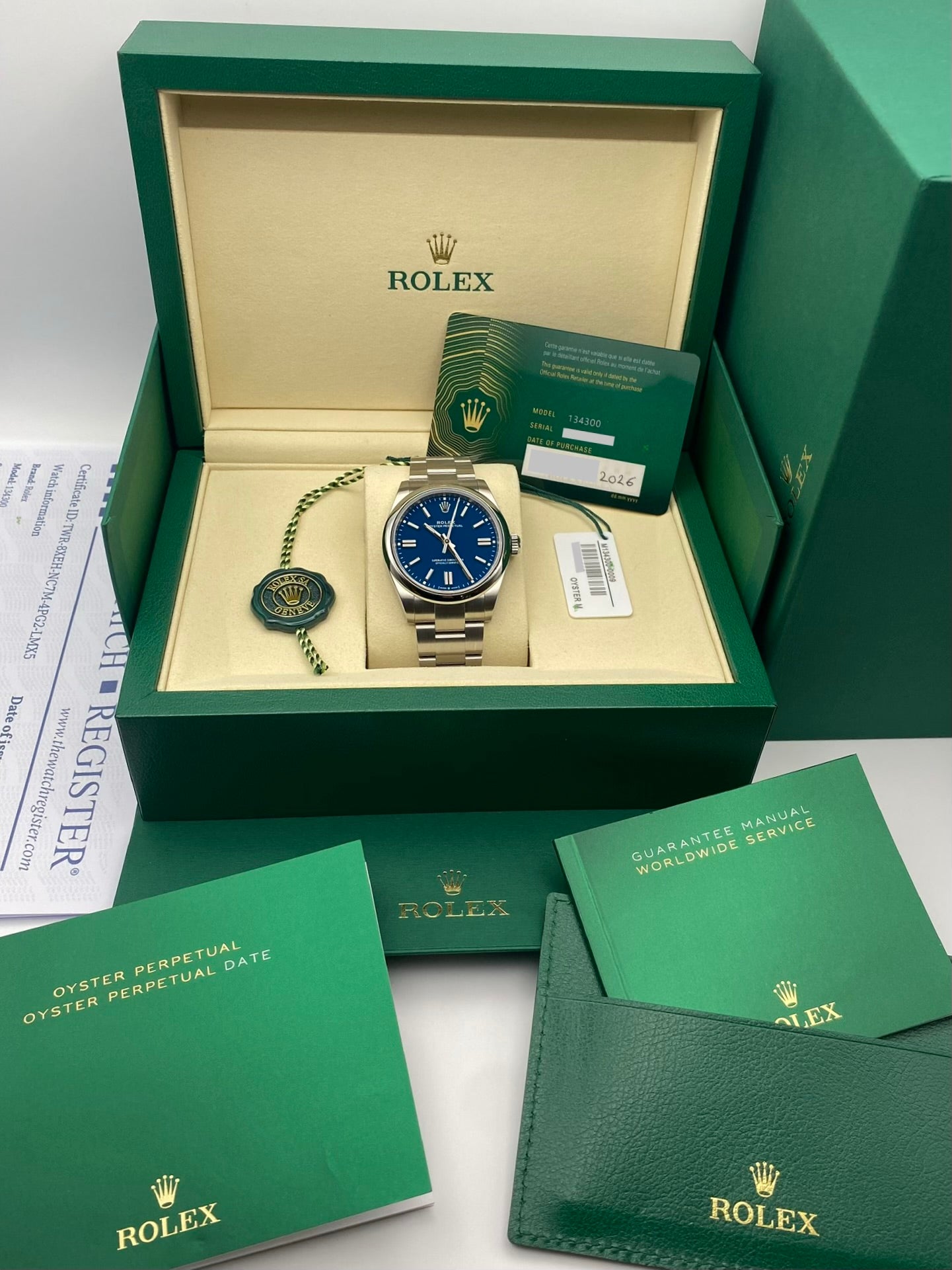 Rolex 134300 Oyster Perpetual 41 “Med Blue” 2026 Full Set