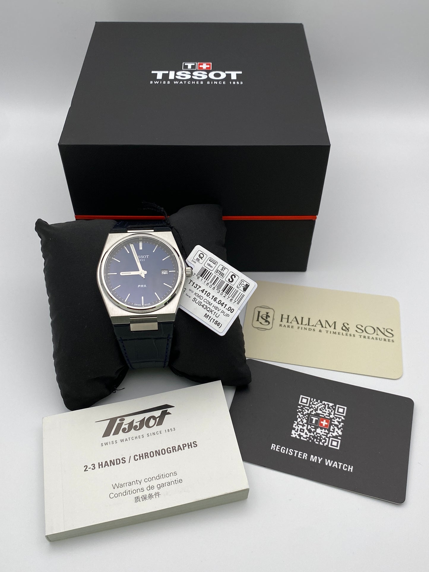 Tissot T-Classic PRX 40mm Men’s Watch – Blue (T1374101604100)