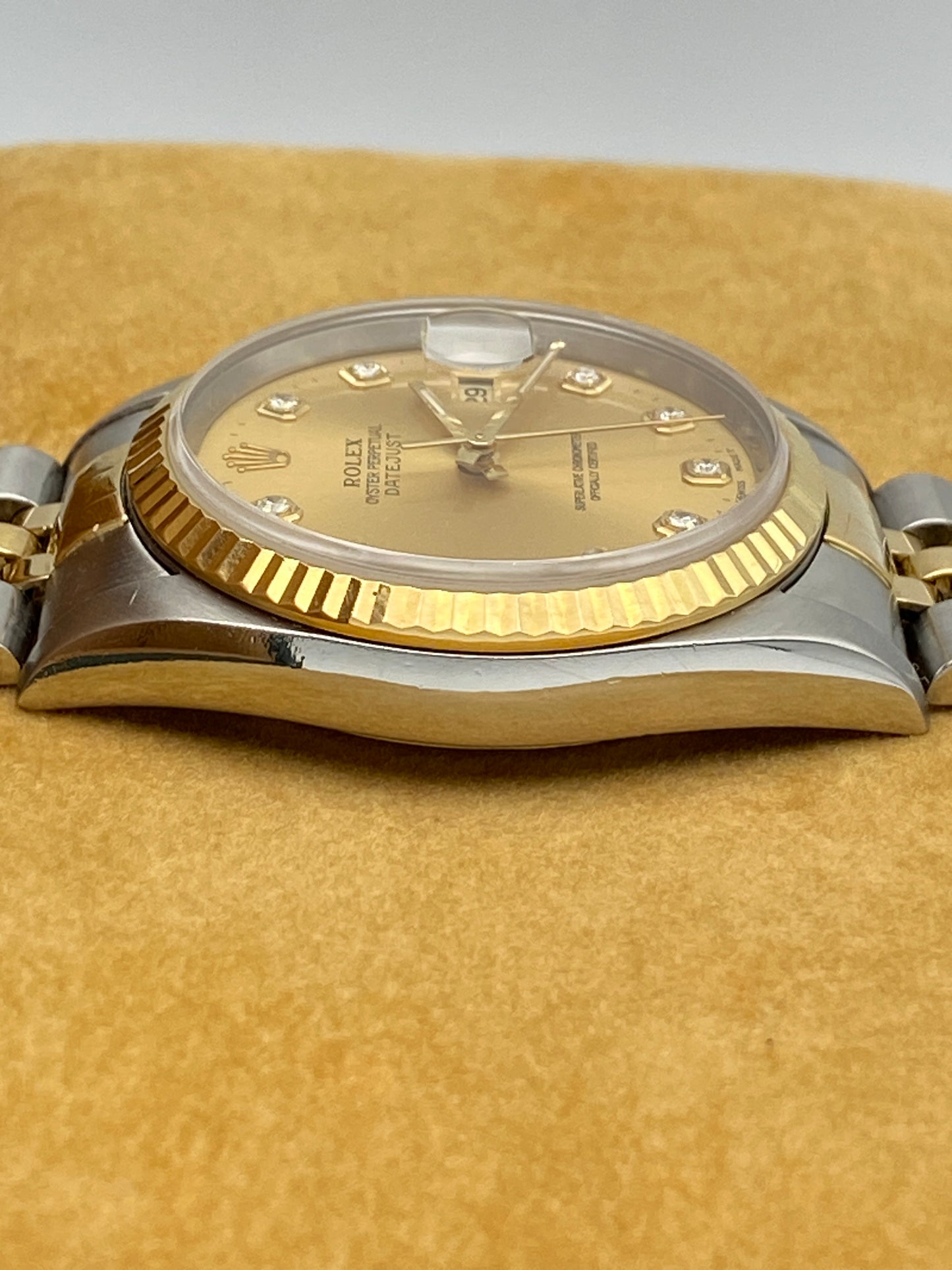 Rolex Datejust 16233, Champagne Factory “Big Stone” Diamond Dial (1995)