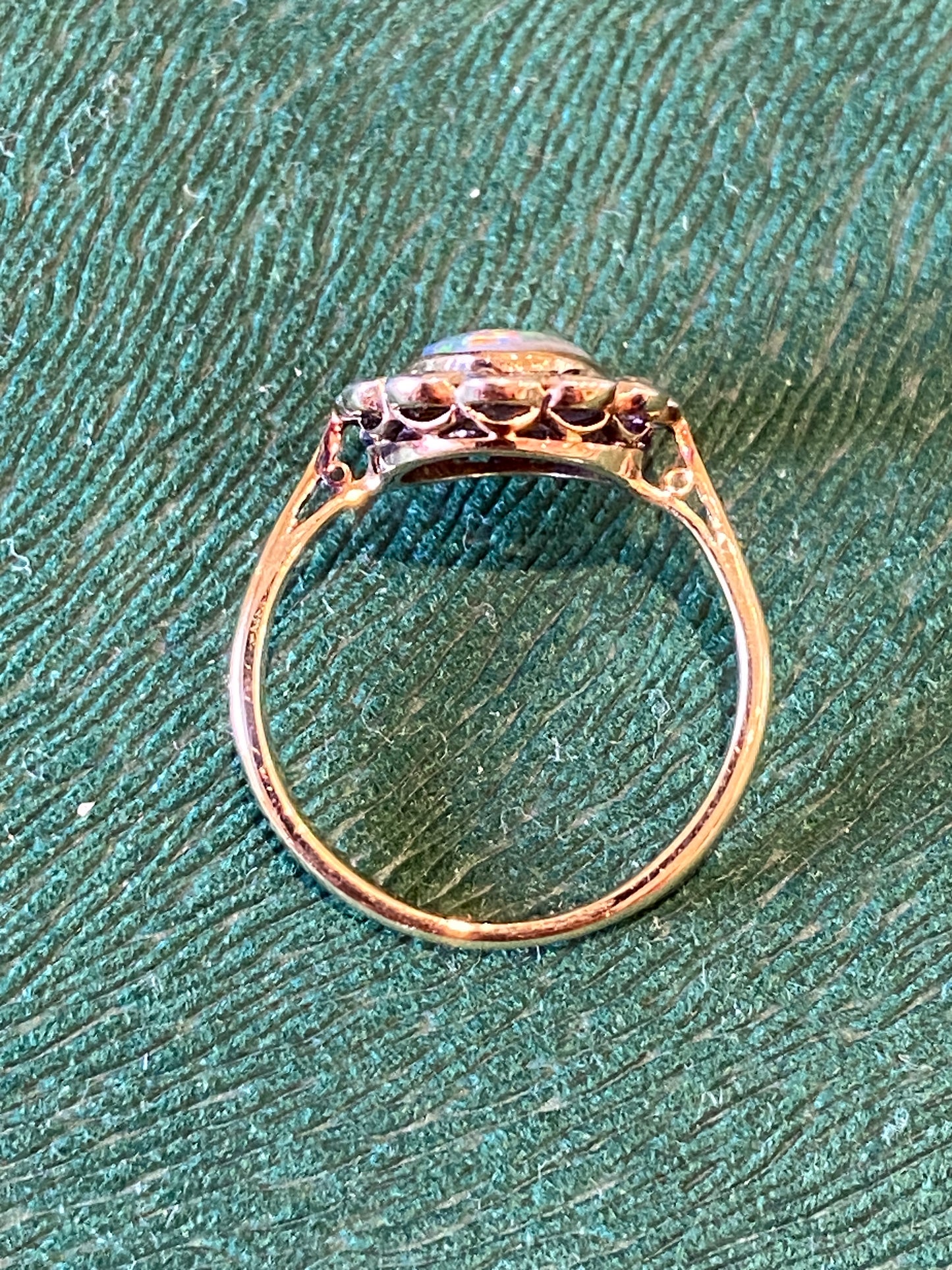 Fine Black Opal & Diamond Cluster Ring
Pre-Owned | Ring Size: UK K½